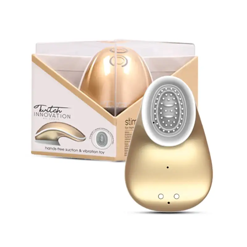 SHOTS Twitch Handsfree Suction and Vibration Toy Gold Handsfree design with powerful suction and vibration for precise adult pleasure Singapore