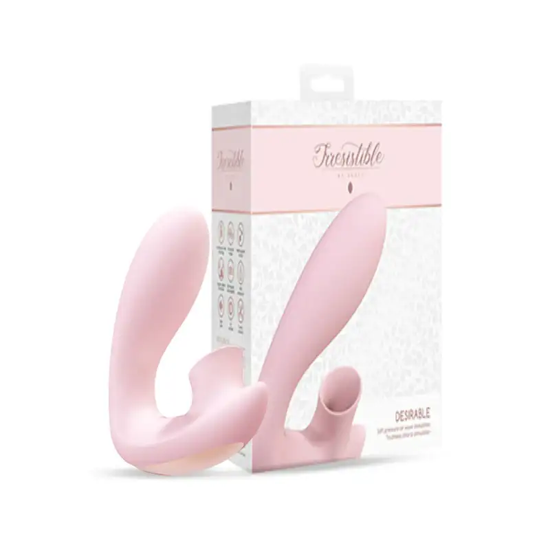 SHOTS - Desirable Bendable Air Pulse Vibrator - Pink - Frisky Business Adult Sex Toys Shop