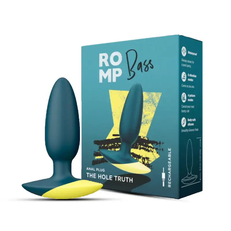 ROMP Bass Vibrating Anal Plug ergonomic tapered design personal massager Singapore