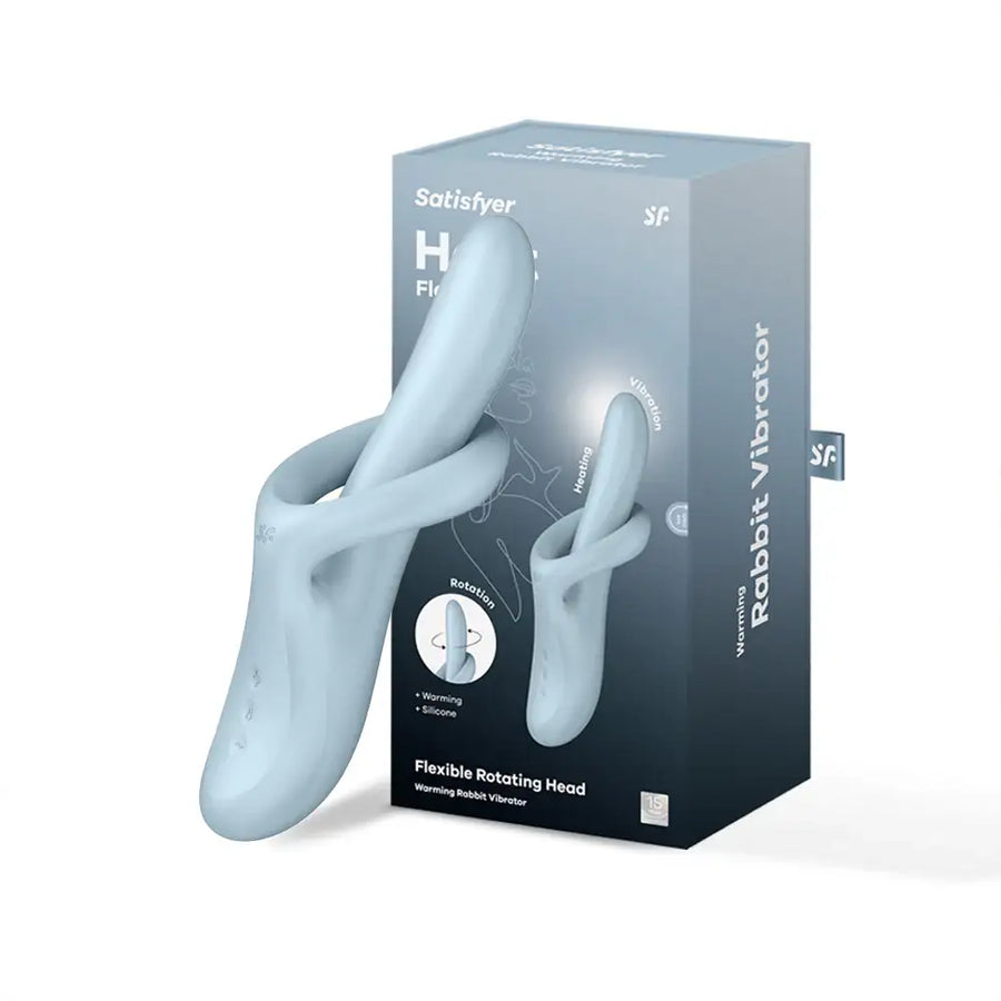 Satisfyer Heat Flex 4 Blue Flexible Design Dual Stimulation Adult Massager Singapore