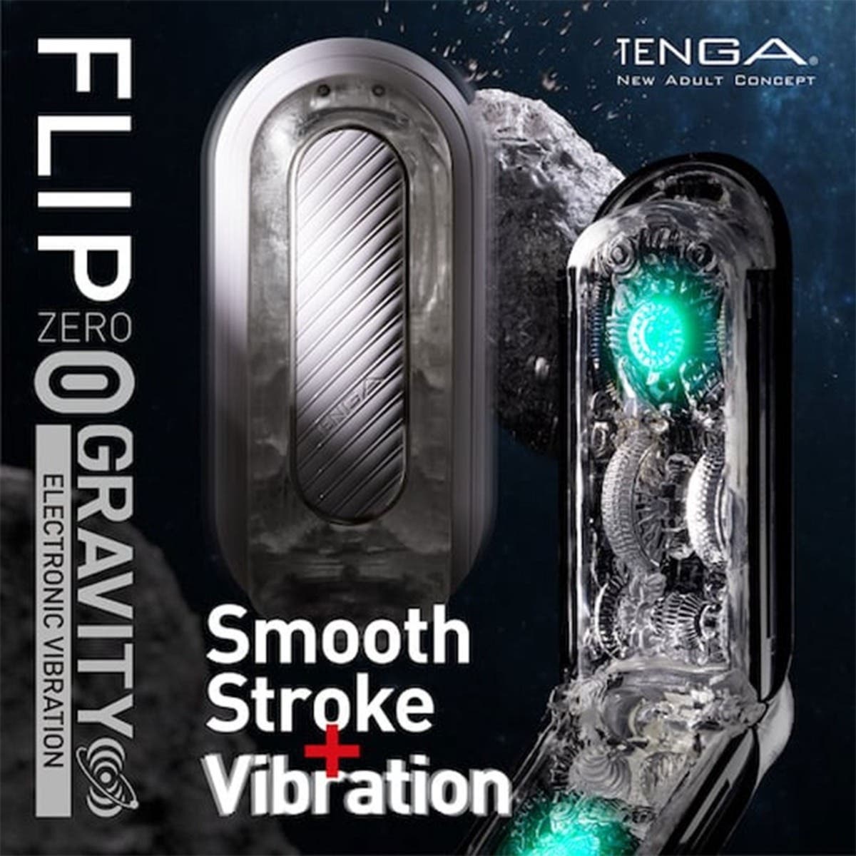 Tenga - Flip 0 (Zero) Gravity Electronic Male Masturbator - White