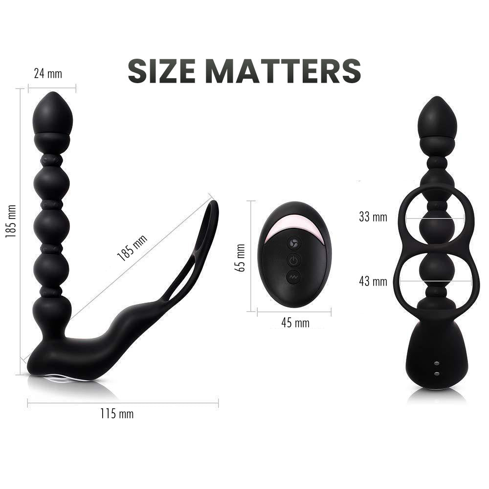 Ace - Remote Control Vibrating Silicone Anal Beads - FRISKY BUSINESS SG