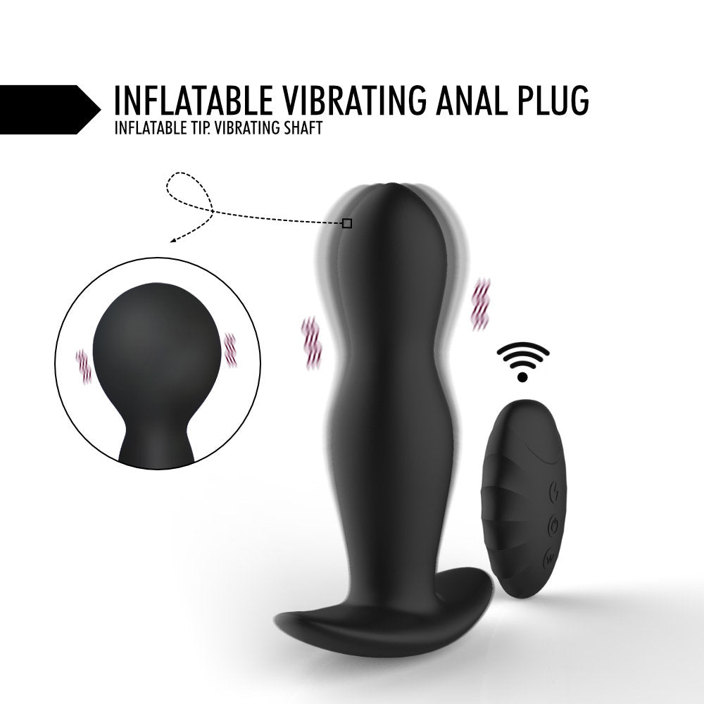 Air-Maxx Anal Vibe - Inflatable Vibrating Anal Plug - FRISKY BUSINESS SG