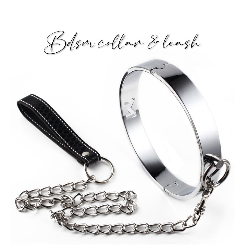 BDSM - Alloy Collar & Leash - FRISKY BUSINESS SG