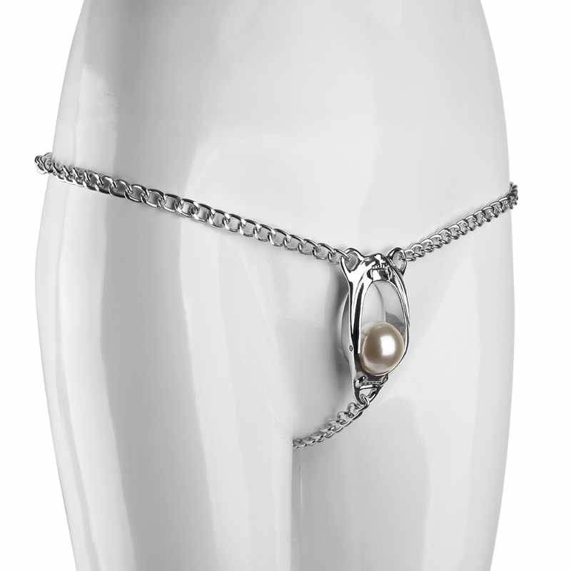 BDSM - Chastity Belt with Sliding Pearl - Frisky Business Adult Sex Toys Shop