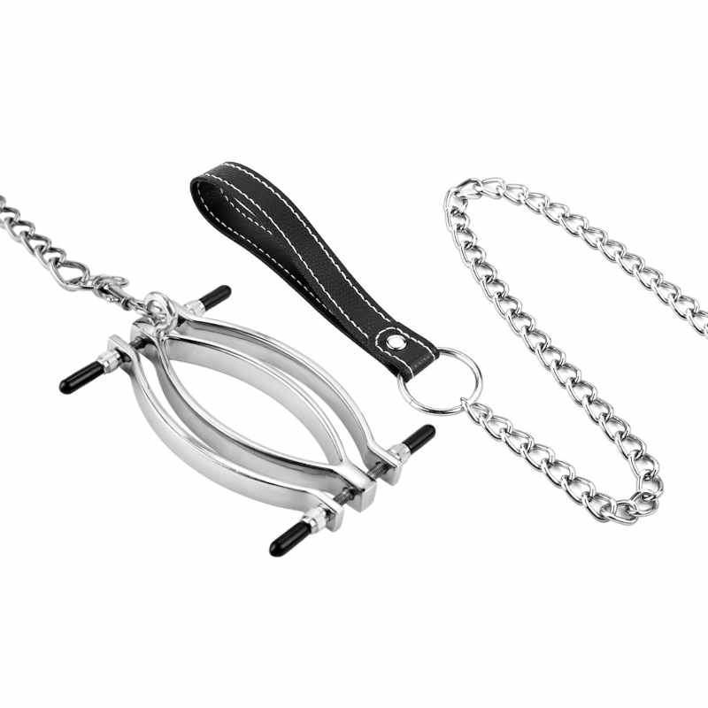 BDSM - Steel Vagina Lips Clamp - Frisky Business Adult Sex Toys Shop