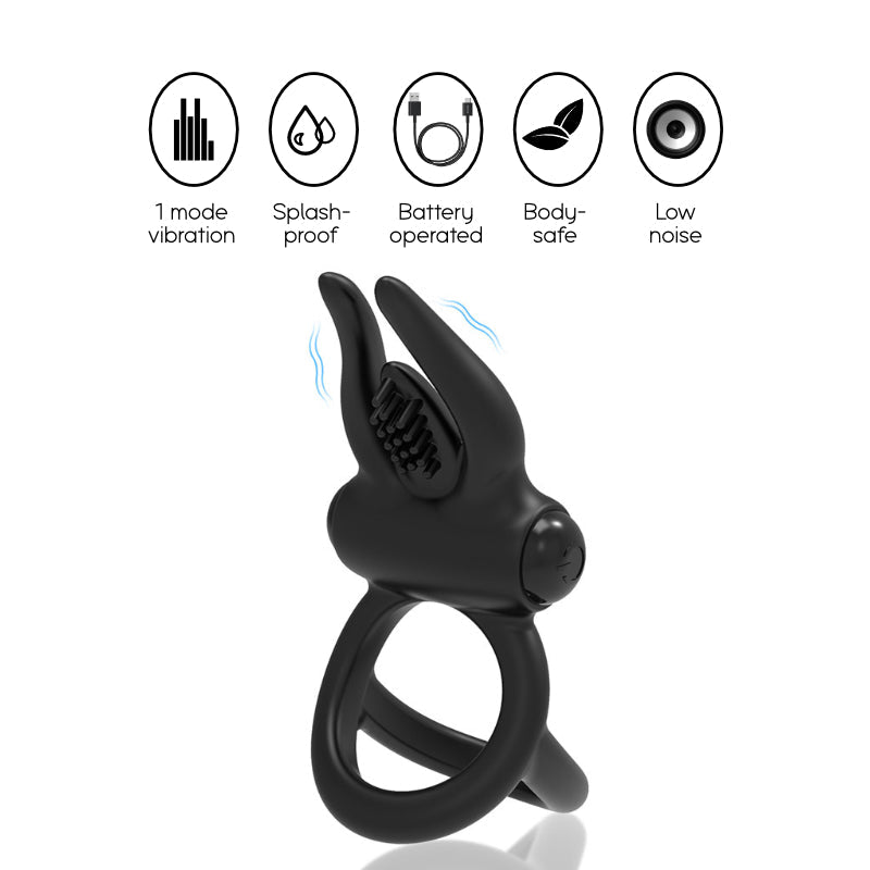 Beetle - Vibrating Dual Penis Ring - FRISKY BUSINESS SG