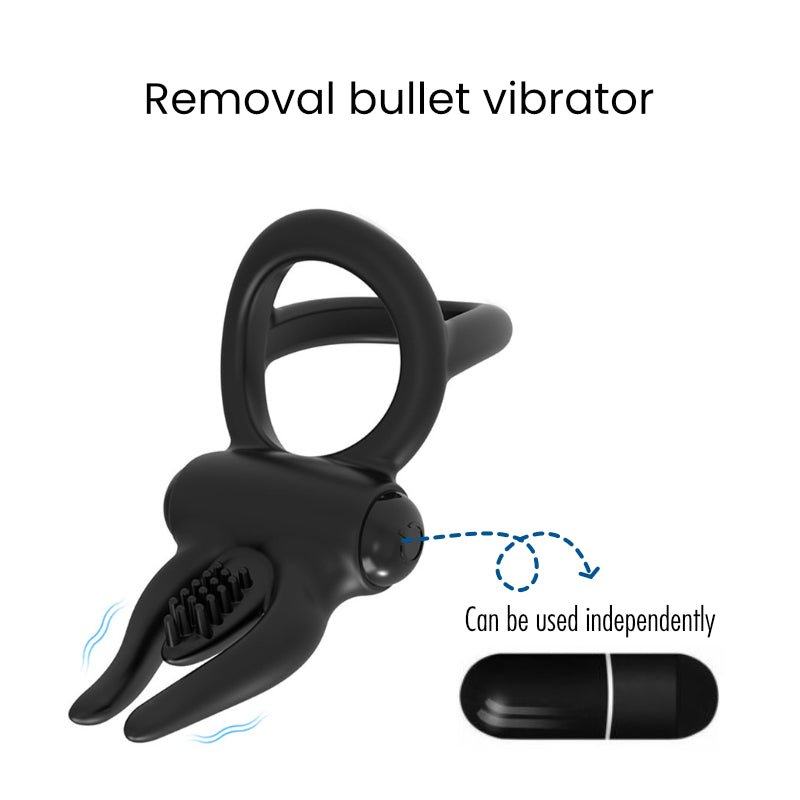 Beetle - Vibrating Dual Penis Ring - FRISKY BUSINESS SG