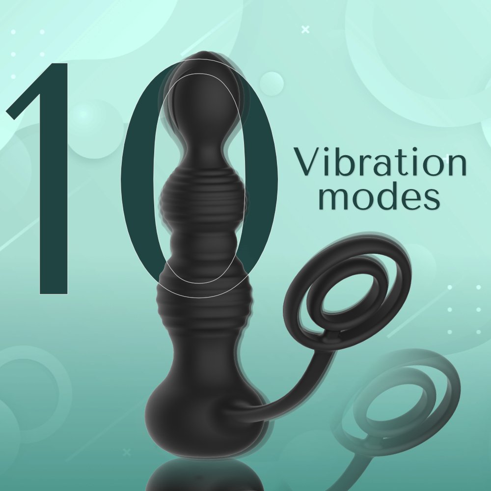 Double the Fun - Remote Control Vibrating Silicone Anal Beads - FRISKY BUSINESS SG