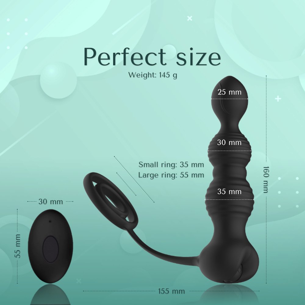 Double the Fun - Remote Control Vibrating Silicone Anal Beads - FRISKY BUSINESS SG