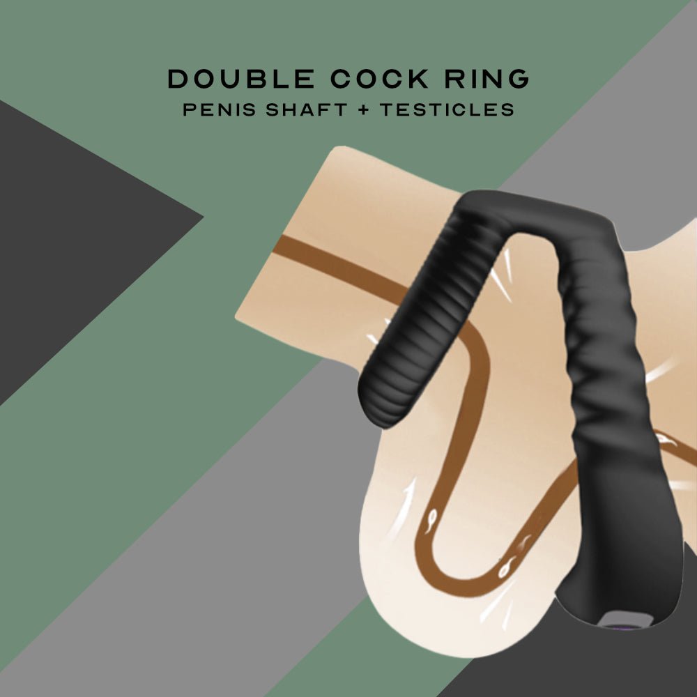 Double Vibrating Penis Ring - FRISKY BUSINESS SG