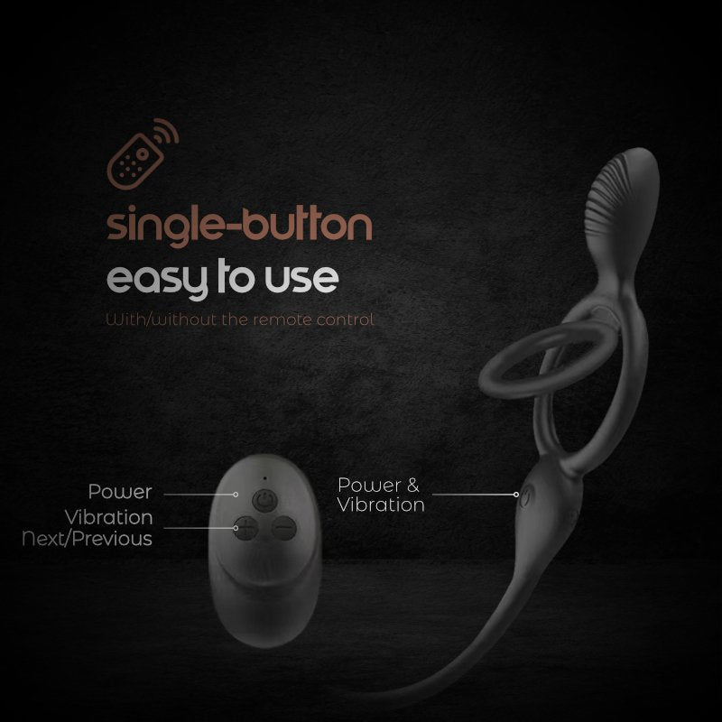 Dual Delight - Double Motors & Dual Penis Ring, Adult Male Sex toys - FRISKY BUSINESS SG