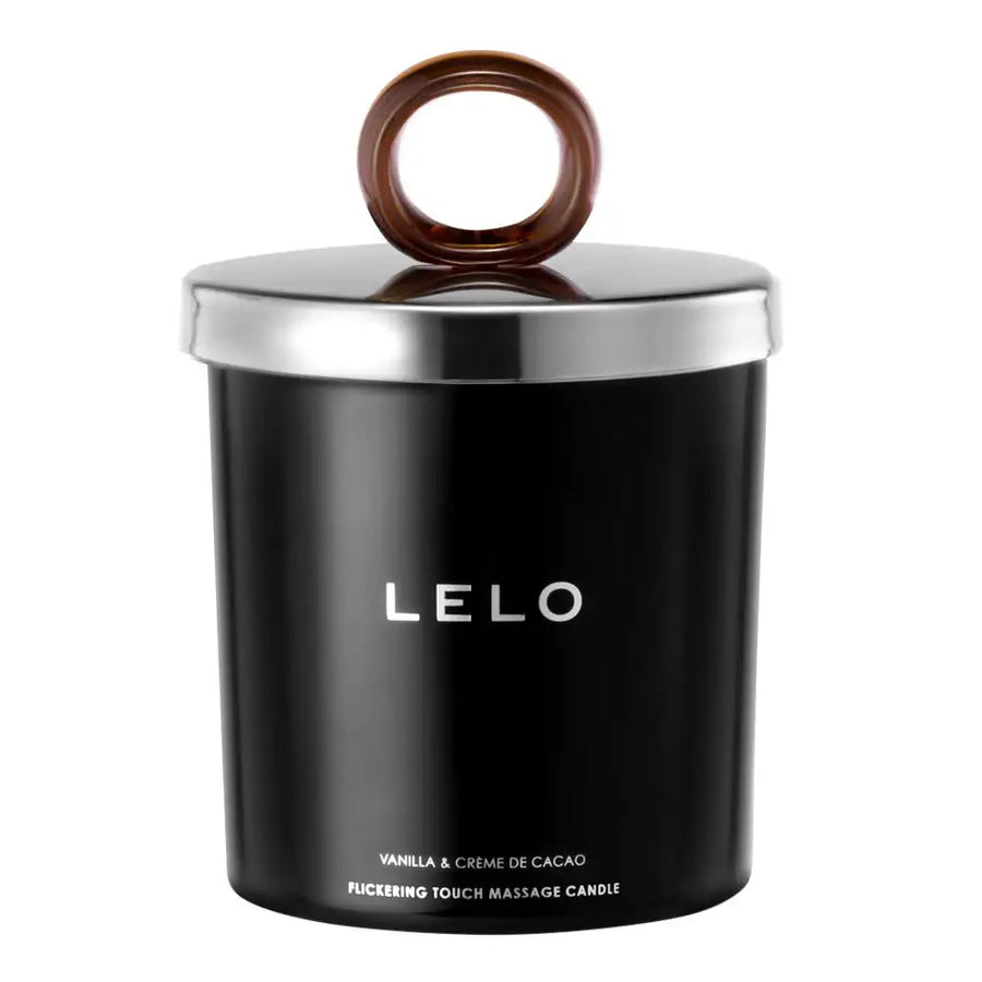 LELO Flickering Touch Massage Candle Vanilla & Crème De Cacao scented massage candle with flickering flame for relaxation and indulgence Singapore