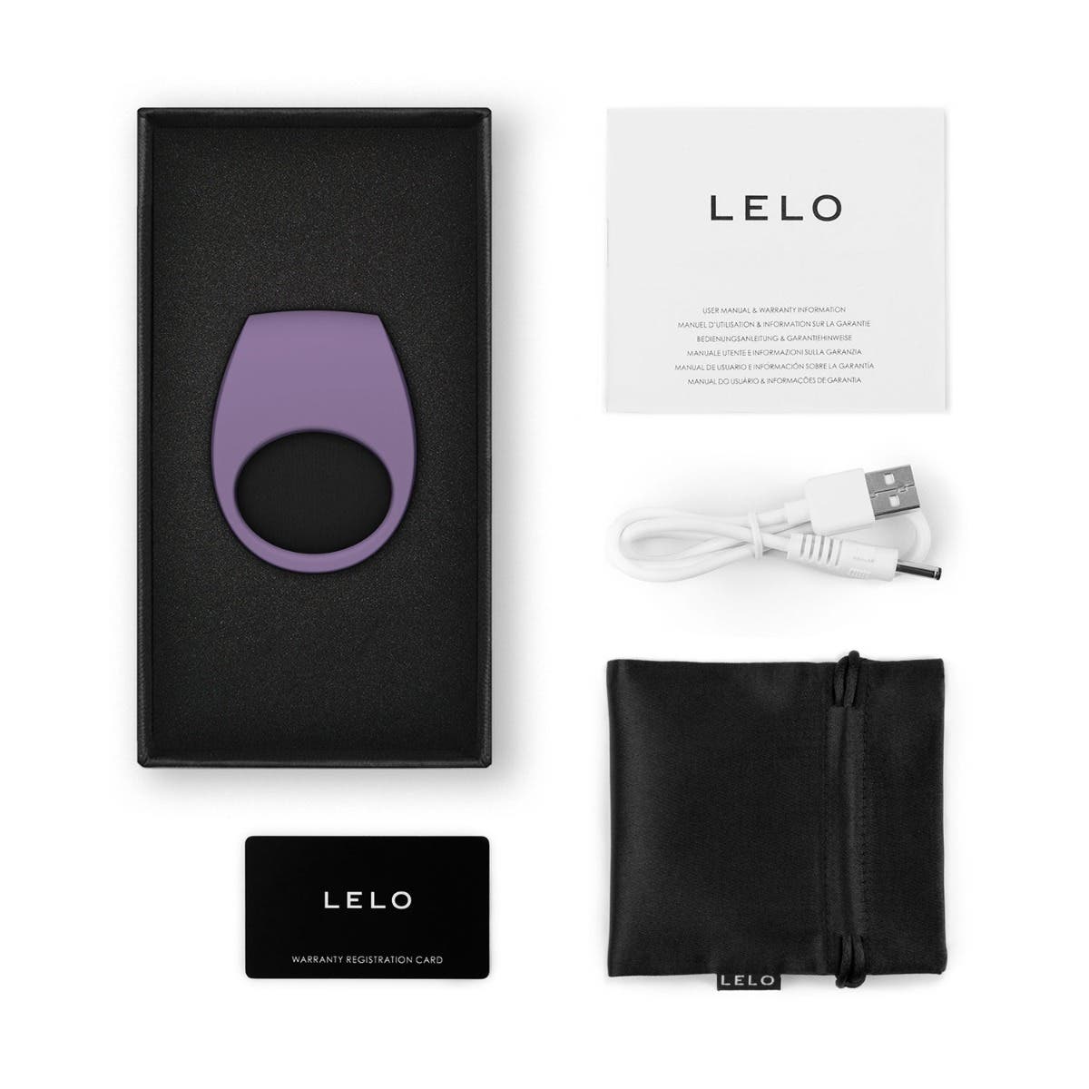 LELO - Tor 3 App-Controlled Vibrating Couple's Ring - Violet Dusk - FRISKY BUSINESS SG