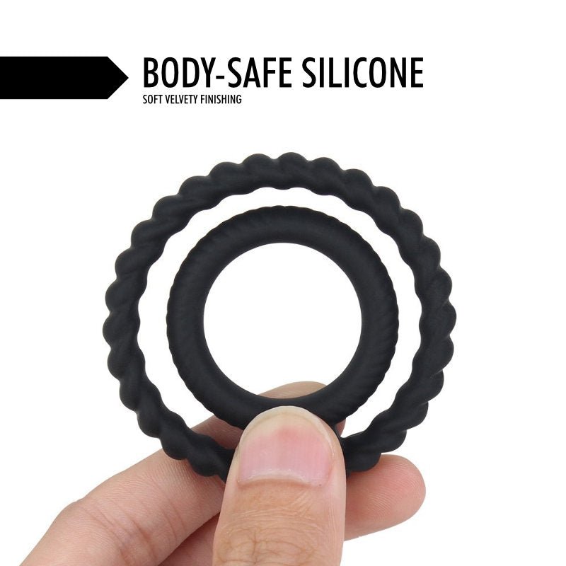 Love Loop Duo – Dual Silicone Cock Rings - FRISKY BUSINESS SG