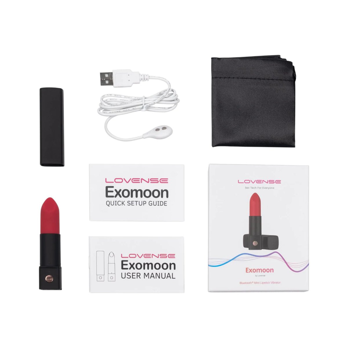 Lovense Exomoon Bluetooth Lipstick Bullet Vibrator - FRISKY BUSINESS SG