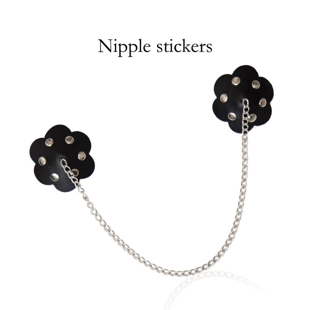 Peek-a-Boo – Nipple Pasties Sticker with Chain - FRISKY BUSINESS SG
