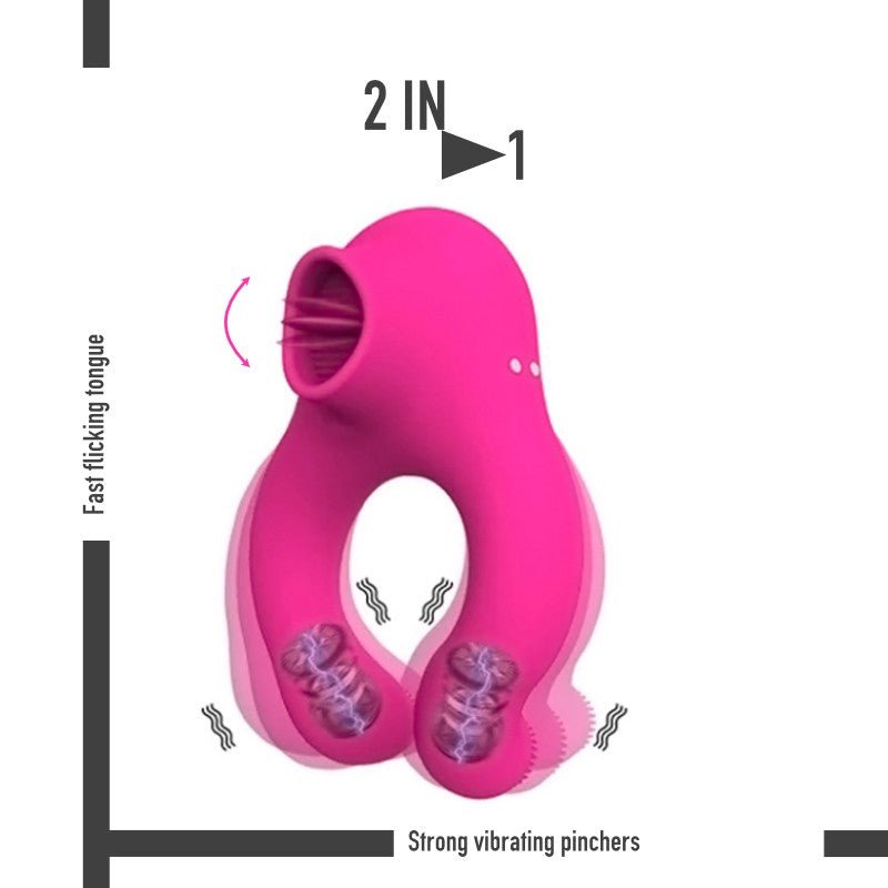 Pincher - Penis Ring 2 in 1 Vibrator - FRISKY BUSINESS SG