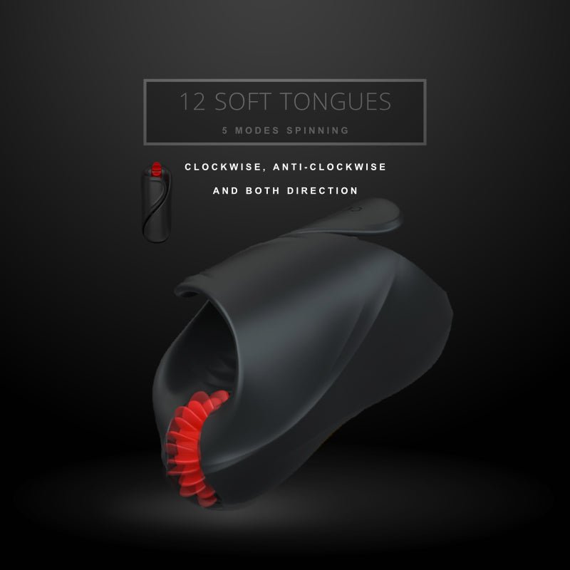 Pleasure Wheel - Vibrating Masturbator with Spinning Tongue - FRISKY BUSINESS SG