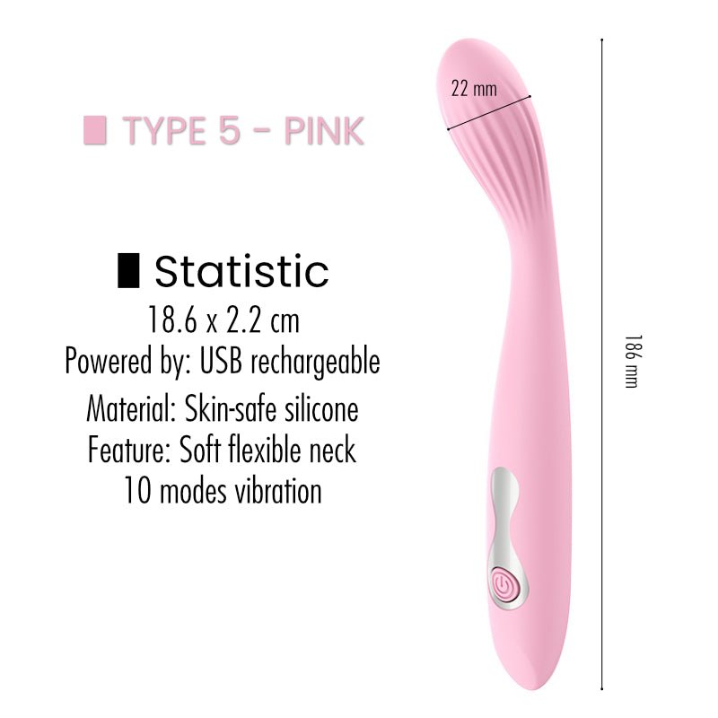 Single Vibrator - Soft Flexible Neck - FRISKY BUSINESS SG