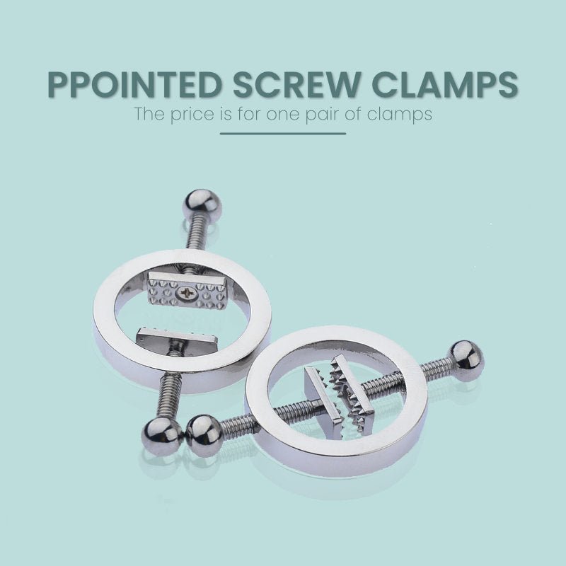 Spring/Screw Nipple Clamps - Stainless Steel - FRISKY BUSINESS SG