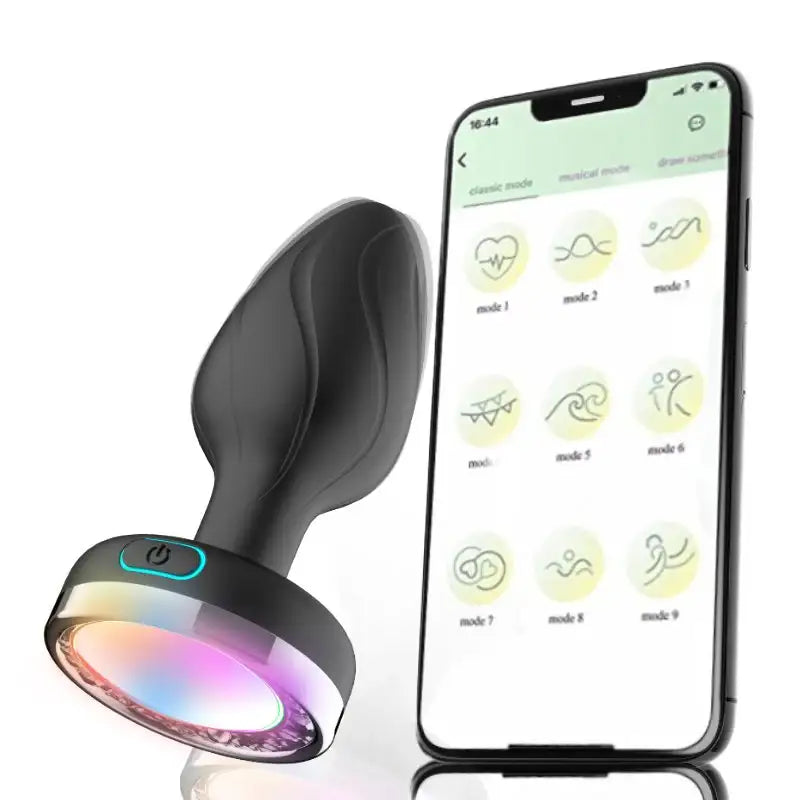 Sync Glow Vibrance LED Light Base Butt Plug - Frisky Business Adult Sex Toys Shop