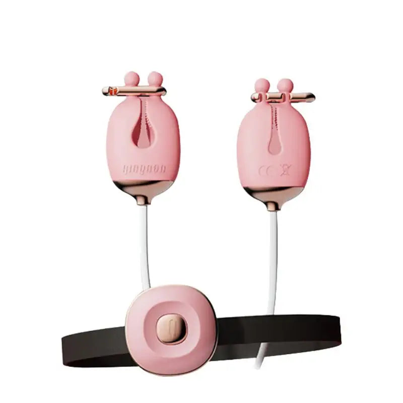Tease N Please - Vibrating Nipple Clamps with BDSM Collar - Frisky Business Adult Sex Toys Shop