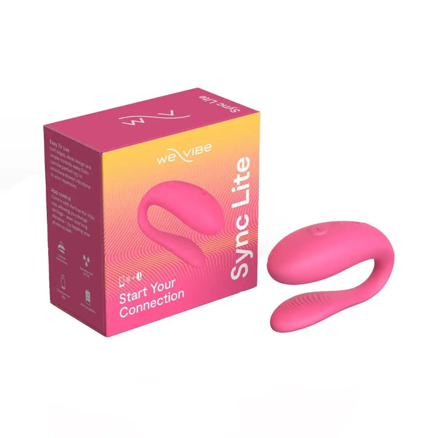 We-Vibe Sync Lite Pink adjustable wearable couples vibrator for compact hands-free stimulation and intimate connection Singapore